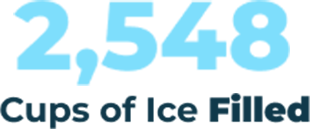 Cups of Ice Filled
